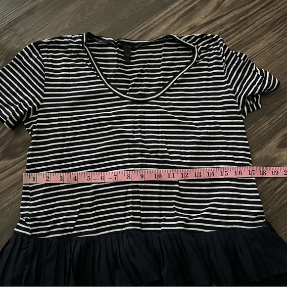 J.Crew Pleated Chiffon-Hem Striped Cute Oversized Shirt - Picture 11 of 11